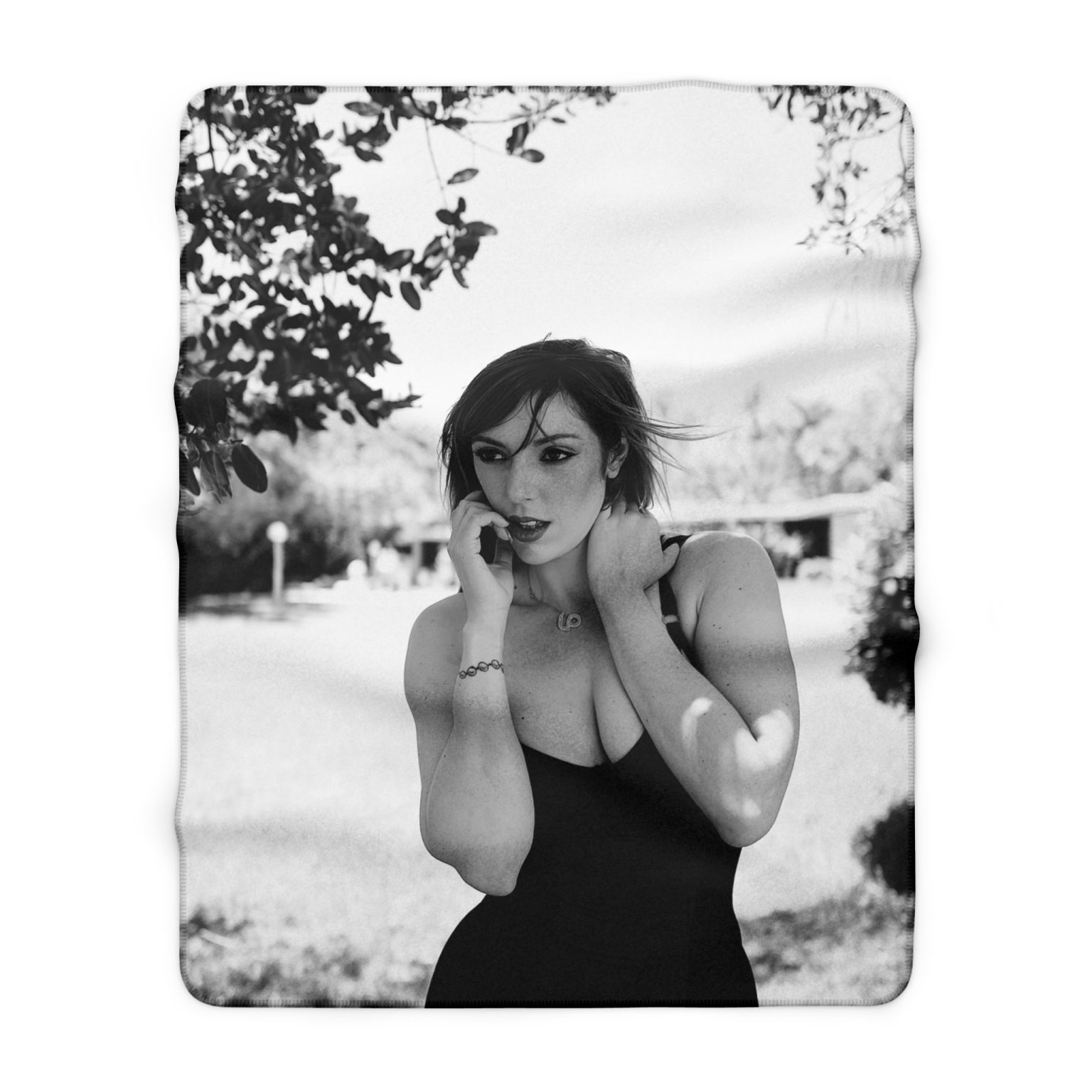 Lauren Phillips Noir Sherpa Blanket